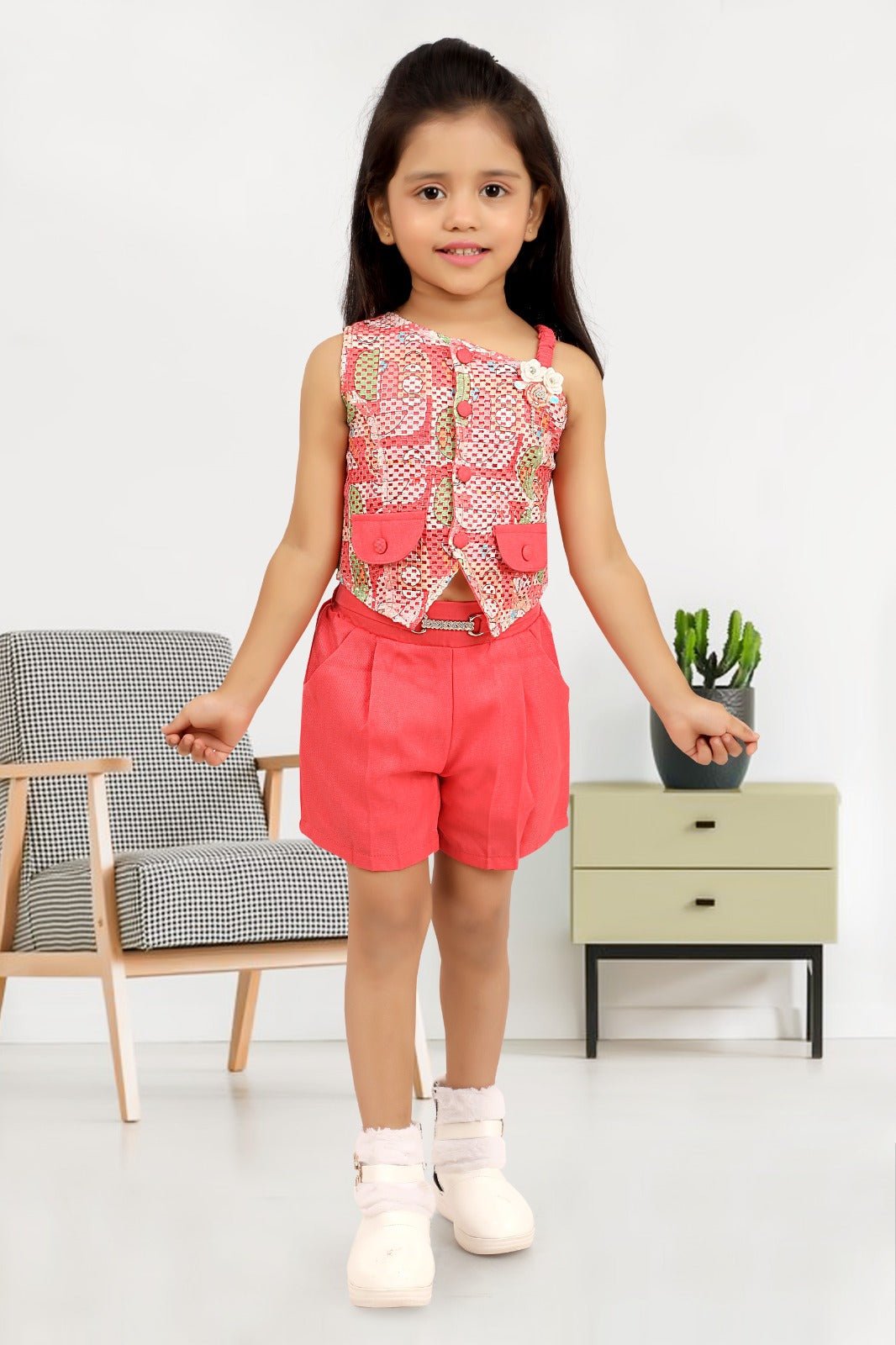 Kids Ethnic Short Set - Pink Variant | Little Luxe Styles - Little Luxe Styles | Premium Kidswear India